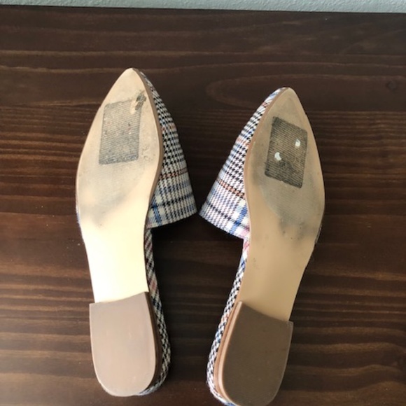 Steve Madden Ally Plaid flat slip on Mules sz 10 medium - Picture 7 of 9